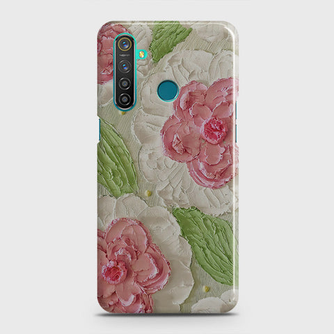 Realme 5 Pro Cover - Floral Series - Design 13 - Green - Matte Finish - Snap On Hard Case with LifeTime Colors Guarantee