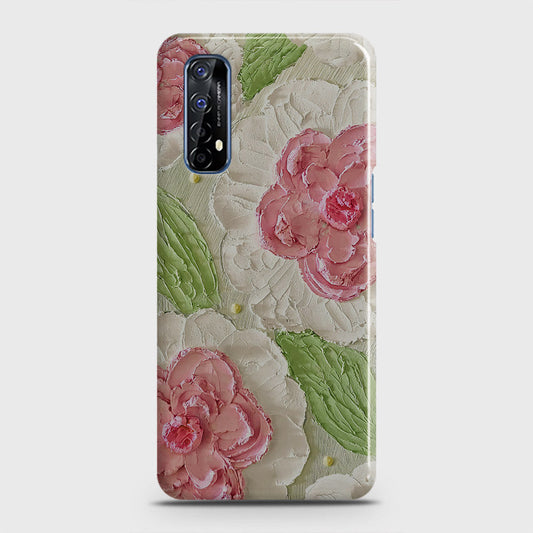 Realme 7 Cover - Floral Series - Design 13 - Green - Matte Finish - Snap On Hard Case with LifeTime Colors Guarantee