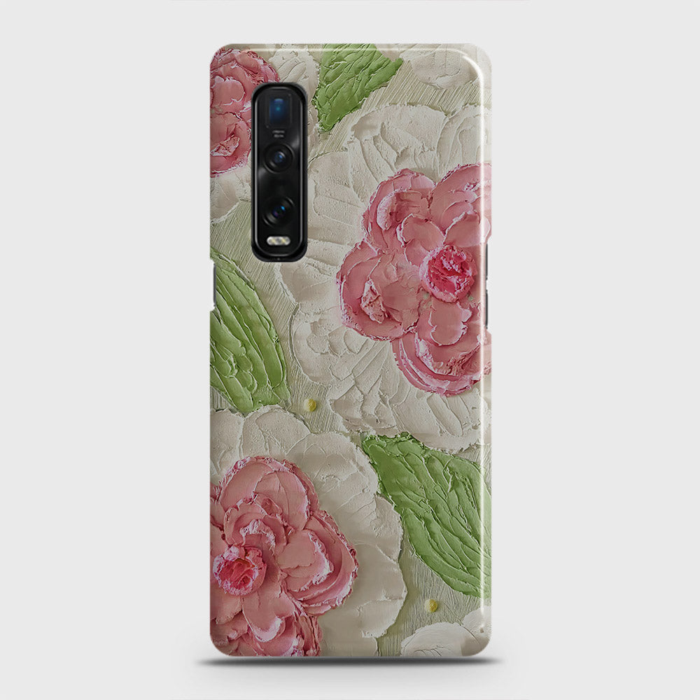 Oppo Find X2 Pro Cover - Floral Series - Design 13 - Green - Matte Finish - Snap On Hard Case with LifeTime Colors Guarantee