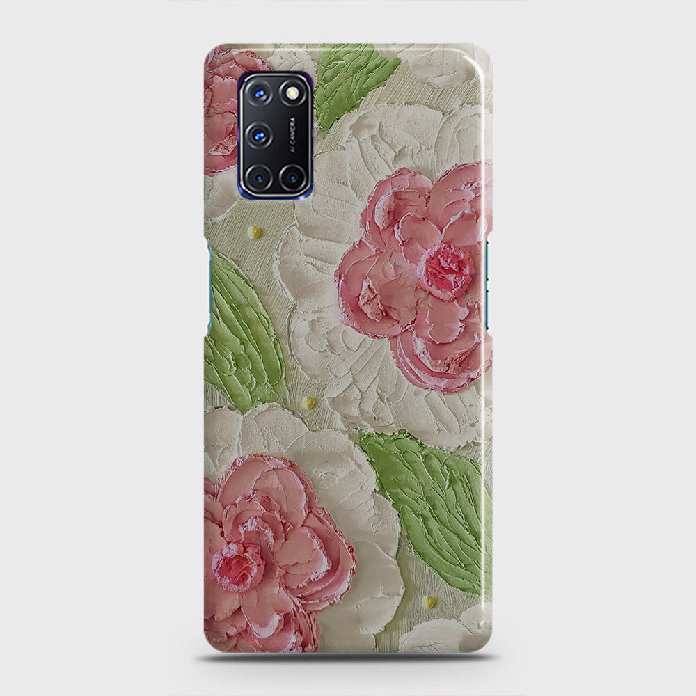 Oppo A72 Cover - Floral Series - Design 13 - Green - Matte Finish - Snap On Hard Case with LifeTime Colors Guarantee