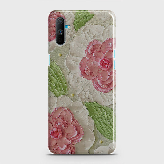 Realme C3 Cover - Floral Series - Design 13 - Green - Matte Finish - Snap On Hard Case with LifeTime Colors Guarantee