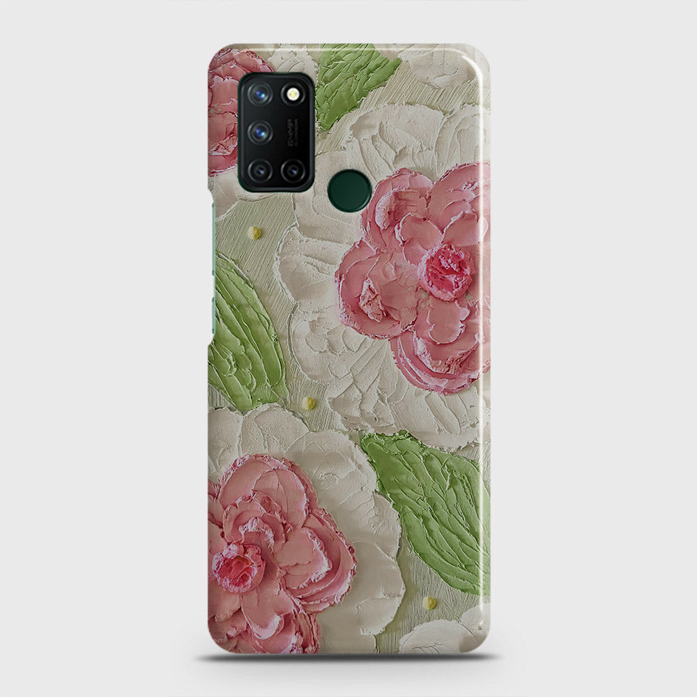 Realme 7i Cover - Floral Series - Design 13 - Green - Matte Finish - Snap On Hard Case with LifeTime Colors Guarantee