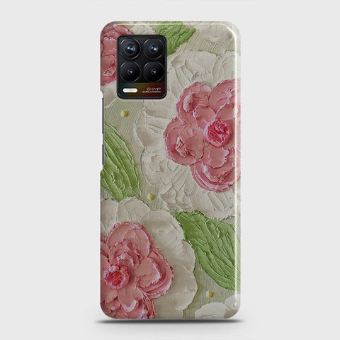 Realme 8 Cover - Floral Series - Design 13 - Green - Matte Finish - Snap On Hard Case with LifeTime Colors Guarantee