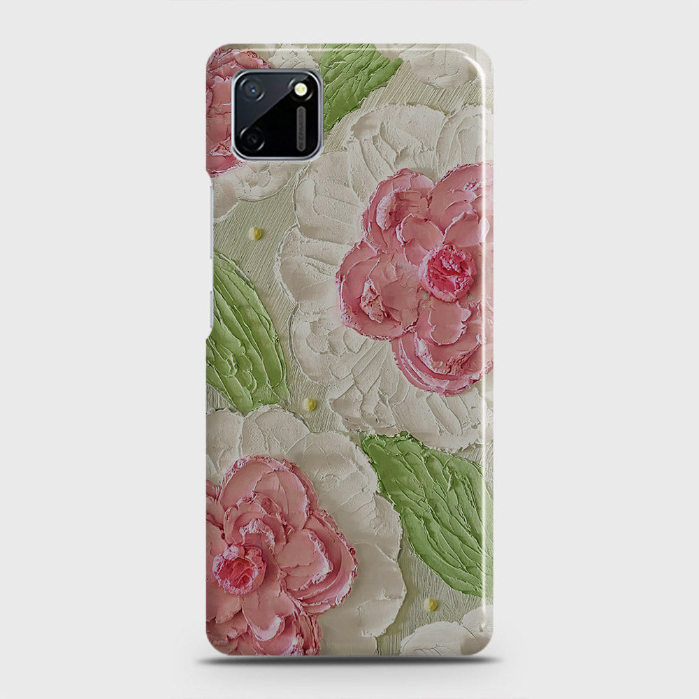 Realme C11 Cover - Floral Series - Design 13 - Green - Matte Finish - Snap On Hard Case with LifeTime Colors Guarantee