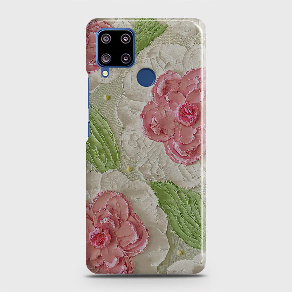 Realme C15 Cover - Floral Series - Design 13 - Green - Matte Finish - Snap On Hard Case with LifeTime Colors Guarantee