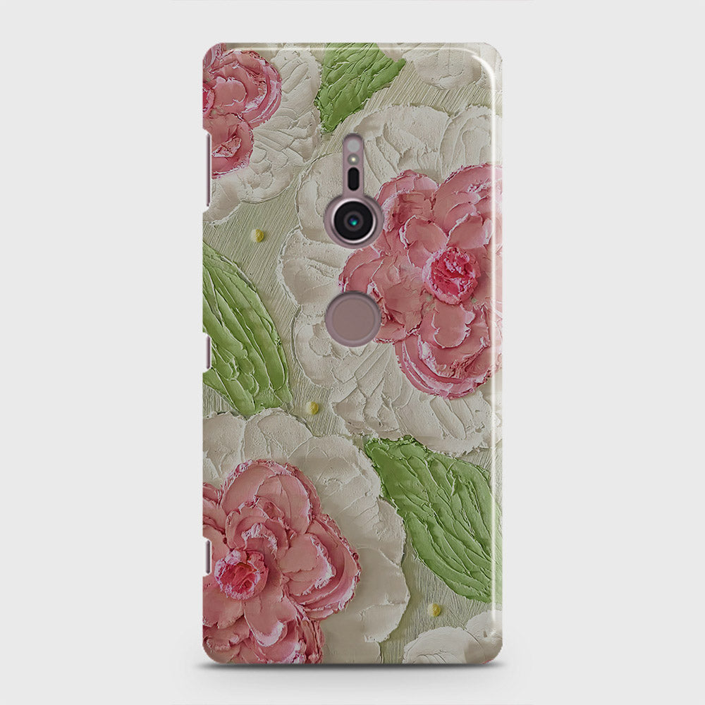 Sony Xperia XZ2 Cover - Floral Series - Design 13 - Green - Matte Finish - Snap On Hard Case with LifeTime Colors Guarantee