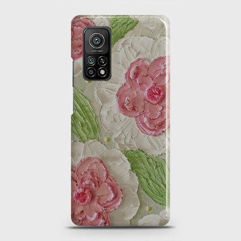 Xiaomi Mi 10T Cover - Floral Series - Design 13 - Green - Matte Finish - Snap On Hard Case with LifeTime Colors Guarantee