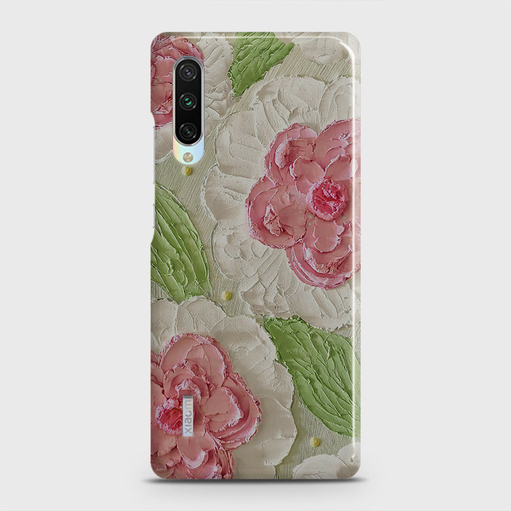 Xiaomi Mi A3 Cover - Floral Series - Design 13 - Green - Matte Finish - Snap On Hard Case with LifeTime Colors Guarantee