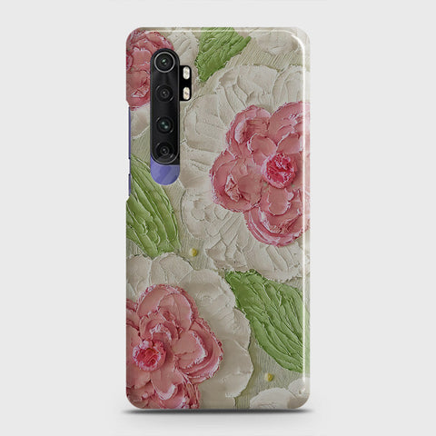 Xiaomi Mi Note 10 Lite Cover - Floral Series - Design 13 - Green - Matte Finish - Snap On Hard Case with LifeTime Colors Guarantee