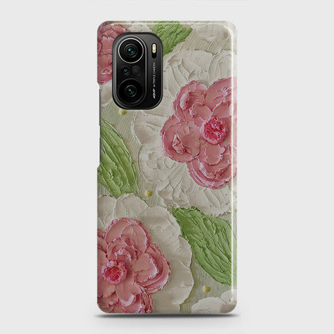 Xiaomi Redmi K40 Pro Cover - Floral Series - Design 13 - Green - Matte Finish - Snap On Hard Case with LifeTime Colors Guarantee