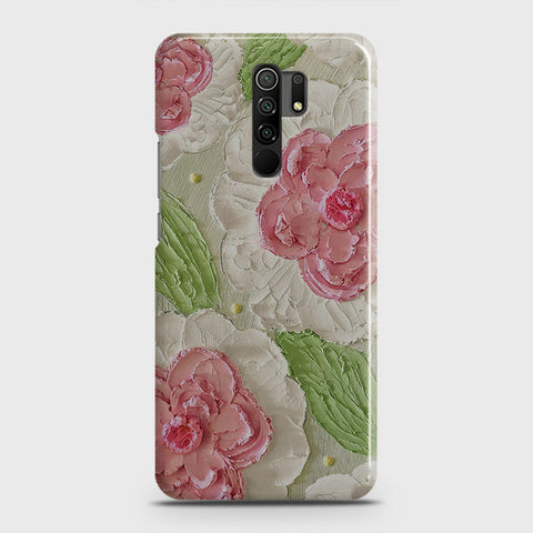 Xiaomi Redmi 9 Cover - Floral Series - Design 13 - Green - Matte Finish - Snap On Hard Case with LifeTime Colors Guarantee