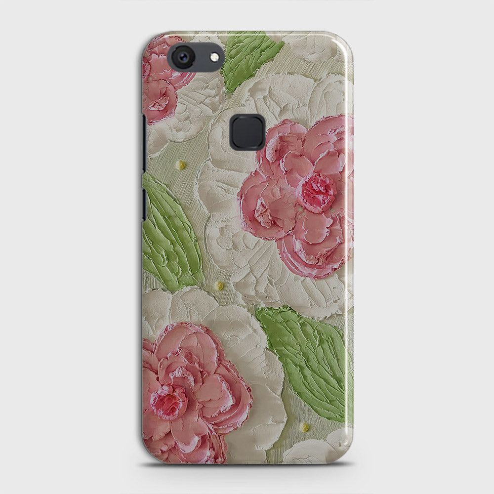 Vivo V7 Plus Cover - Floral Series - Design 13 - Green - Matte Finish - Snap On Hard Case with LifeTime Colors Guarantee