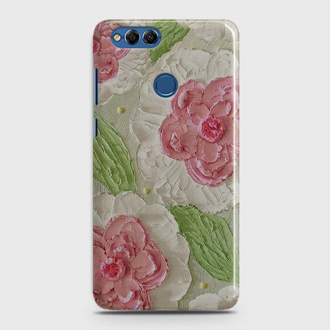 Huawei Honor 7X Cover - Floral Series - Design 13 - Green - Matte Finish - Snap On Hard Case with LifeTime Colors Guarantee