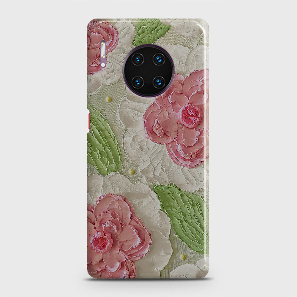 Huawei Mate 30 Pro Cover - Floral Series - Design 13 - Green - Matte Finish - Snap On Hard Case with LifeTime Colors Guarantee