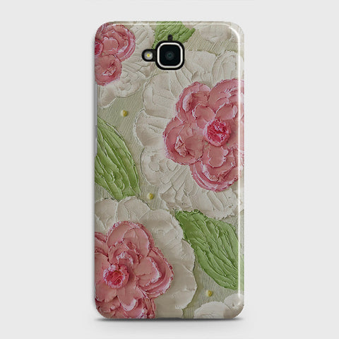 Huawei Y6 Pro 2015 Cover - Floral Series - Design 13 - Green - Matte Finish - Snap On Hard Case with LifeTime Colors Guarantee