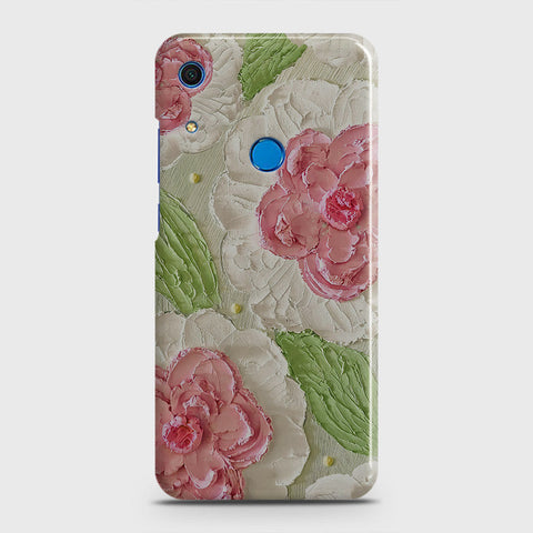 Huawei Y6s 2019 Cover - Floral Series - Design 13 - Green - Matte Finish - Snap On Hard Case with LifeTime Colors Guarantee