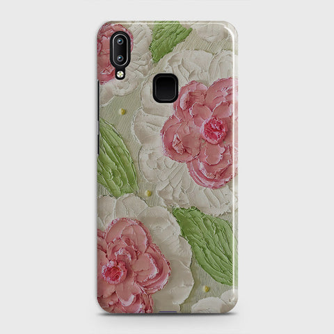 Vivo Y95 Cover - Floral Series - Design 13 - Green - Matte Finish - Snap On Hard Case with LifeTime Colors Guarantee