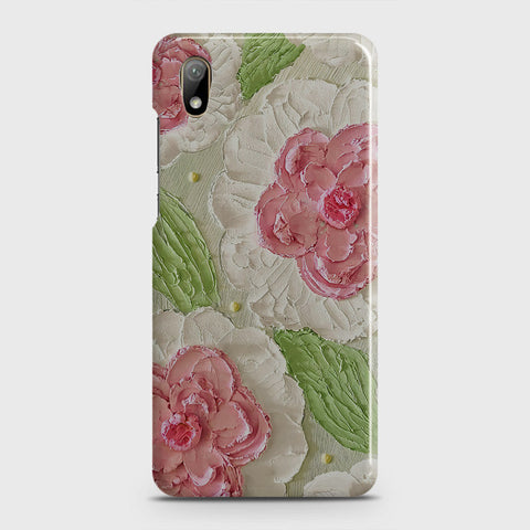 Huawei Y5 2019 Cover - Floral Series - Design 13 - Green - Matte Finish - Snap On Hard Case with LifeTime Colors Guarantee