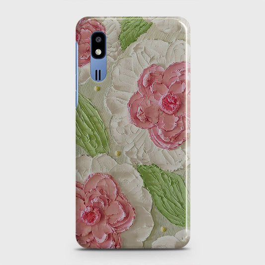 Samsung Galaxy A2 Core Cover - Floral Series - Design 13 - Green - Matte Finish - Snap On Hard Case with LifeTime Colors Guarantee