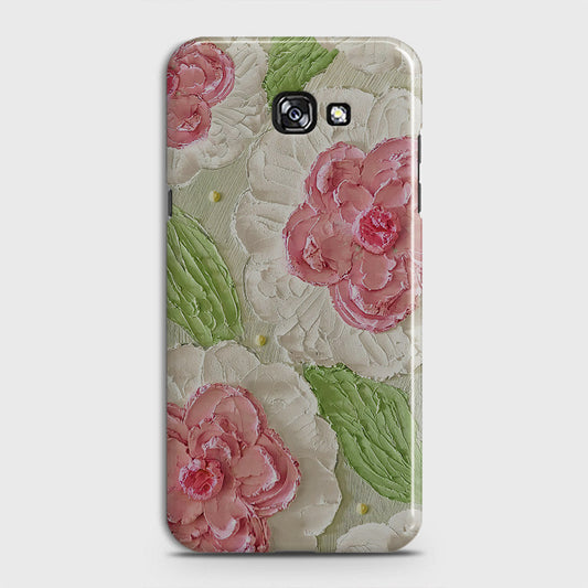 Samsung Galaxy A7 2017 / A720 Cover - Floral Series - Design 13 - Green - Matte Finish - Snap On Hard Case with LifeTime Colors Guarantee