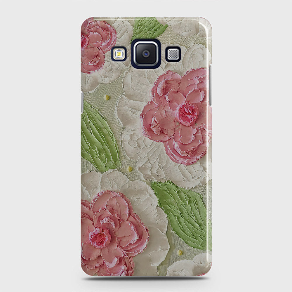 Samsung Galaxy E5 Cover - Floral Series - Design 13 - Green - Matte Finish - Snap On Hard Case with LifeTime Colors Guarantee