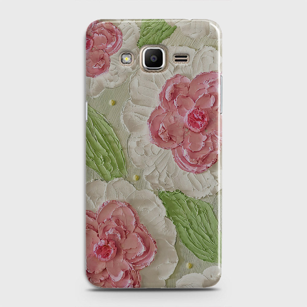 Samsung Galaxy J3 2016 / J320 Cover - Floral Series - Design 13 - Green - Matte Finish - Snap On Hard Case with LifeTime Colors Guarantee