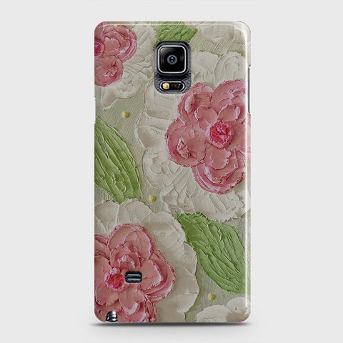 Samsung Galaxy Note 4 Cover - Floral Series - Design 13 - Green - Matte Finish - Snap On Hard Case with LifeTime Colors Guarantee