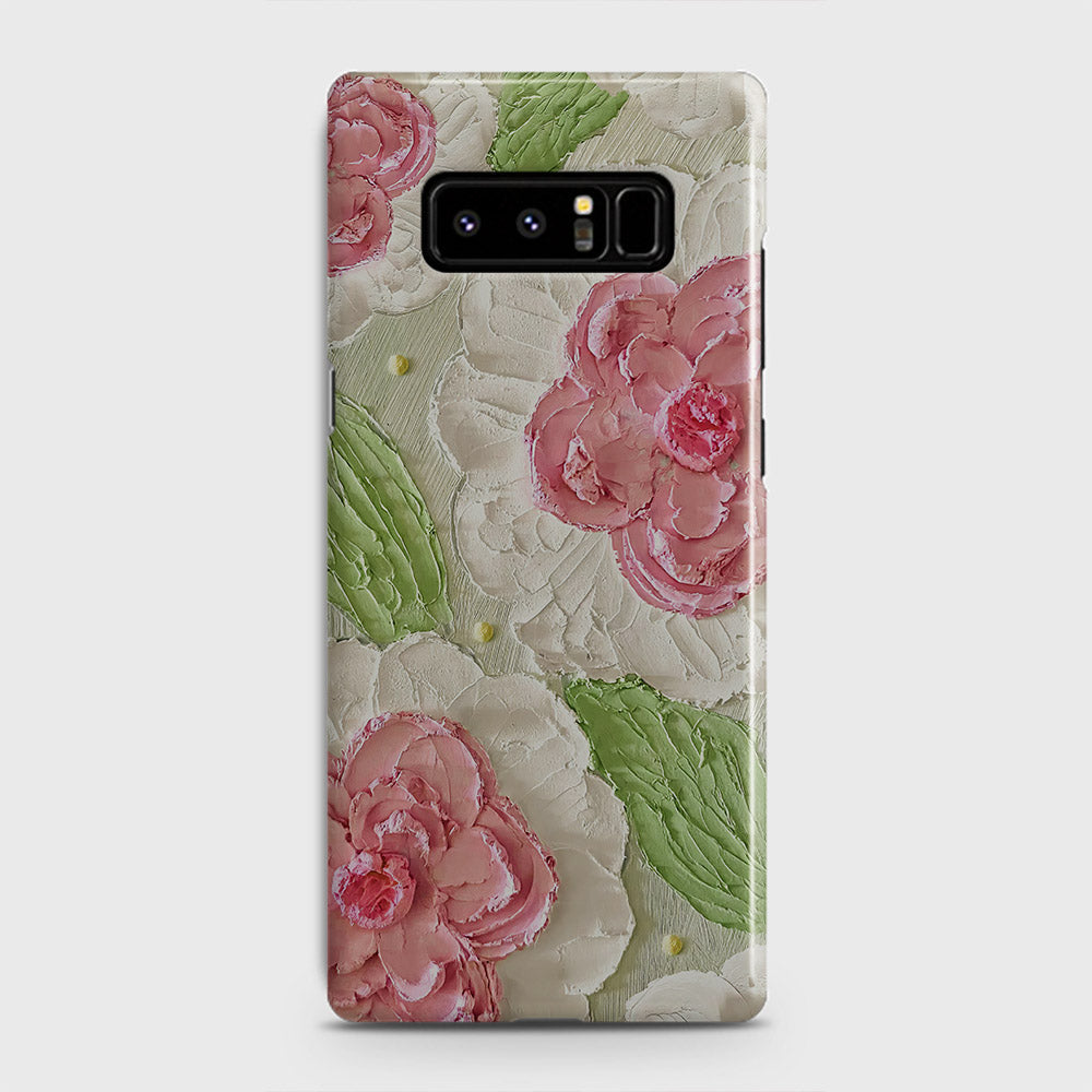 Samsung Galaxy Note 8 Cover - Floral Series - Design 13 - Green - Matte Finish - Snap On Hard Case with LifeTime Colors Guarantee