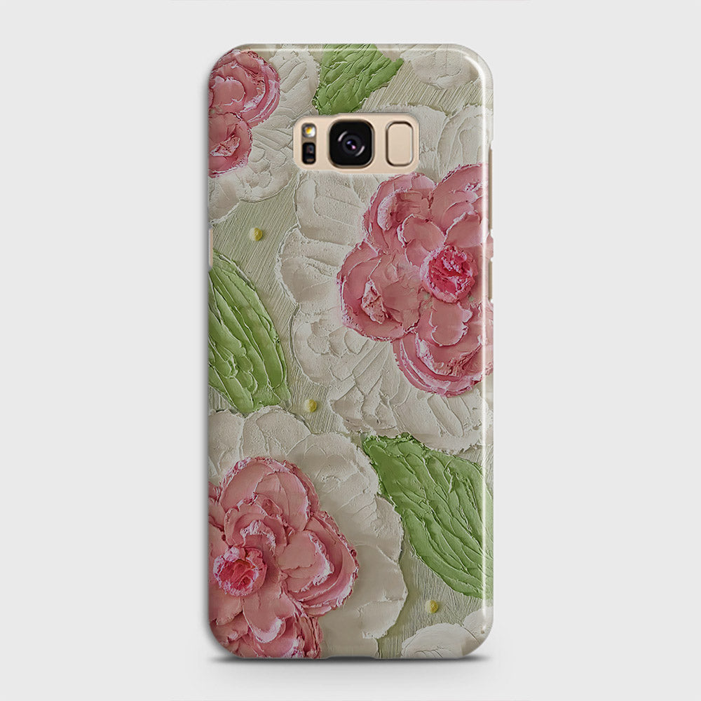 Samsung Galaxy S8 Cover - Floral Series - Design 13 - Green - Matte Finish - Snap On Hard Case with LifeTime Colors Guarantee