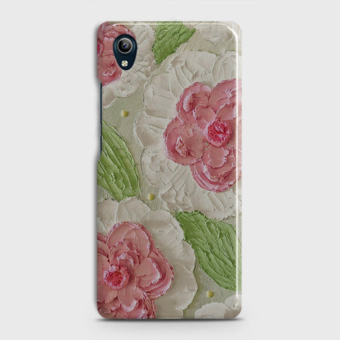 Vivo Y91C Cover - Floral Series - Design 13 - Green - Matte Finish - Snap On Hard Case with LifeTime Colors Guarantee