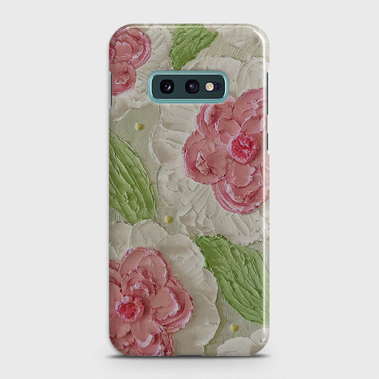 Samsung Galaxy S10e Cover - Floral Series - Design 13 - Green - Matte Finish - Snap On Hard Case with LifeTime Colors Guarantee