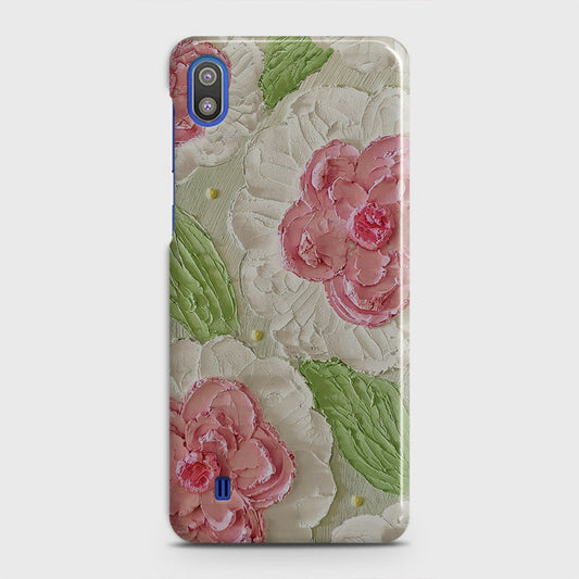 Samsung Galaxy A10 Cover - Floral Series - Design 13 - Green - Matte Finish - Snap On Hard Case with LifeTime Colors Guarantee