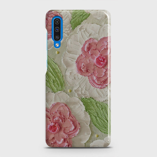 Samsung Galaxy A50 Cover - Floral Series - Design 13 - Green - Matte Finish - Snap On Hard Case with LifeTime Colors Guarantee