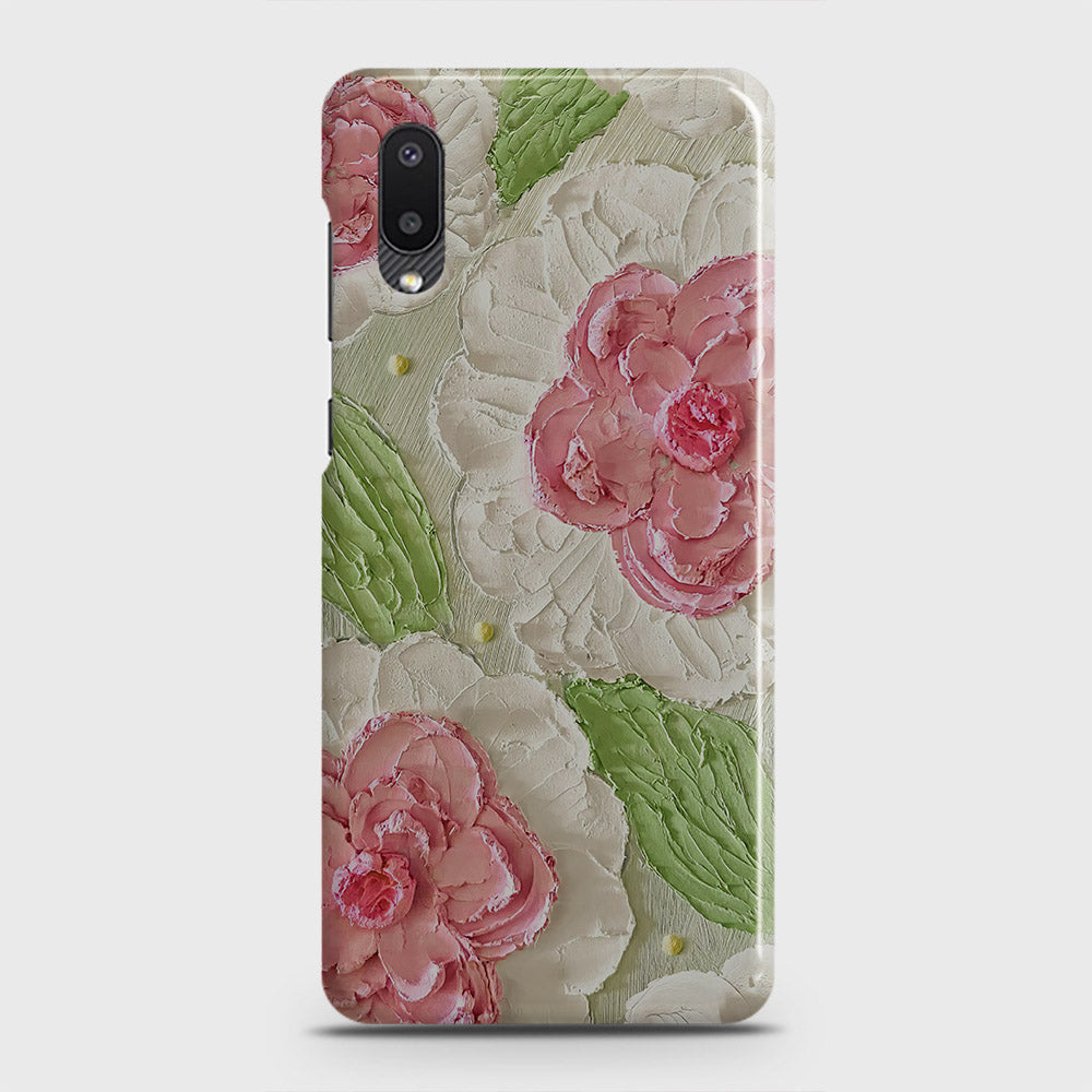 Samsung Galaxy A02 Cover - Floral Series - Design 13 - Green - Matte Finish - Snap On Hard Case with LifeTime Colors Guarantee