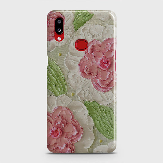 Samsung Galaxy A10s Cover - Floral Series - Design 13 - Green - Matte Finish - Snap On Hard Case with LifeTime Colors Guarantee