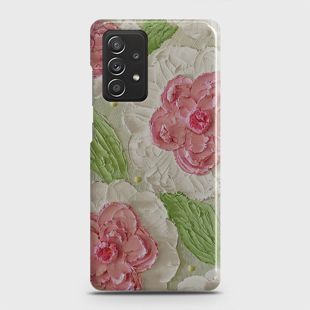 Samsung Galaxy A52 Cover - Floral Series - Design 13 - Green - Matte Finish - Snap On Hard Case with LifeTime Colors Guarantee