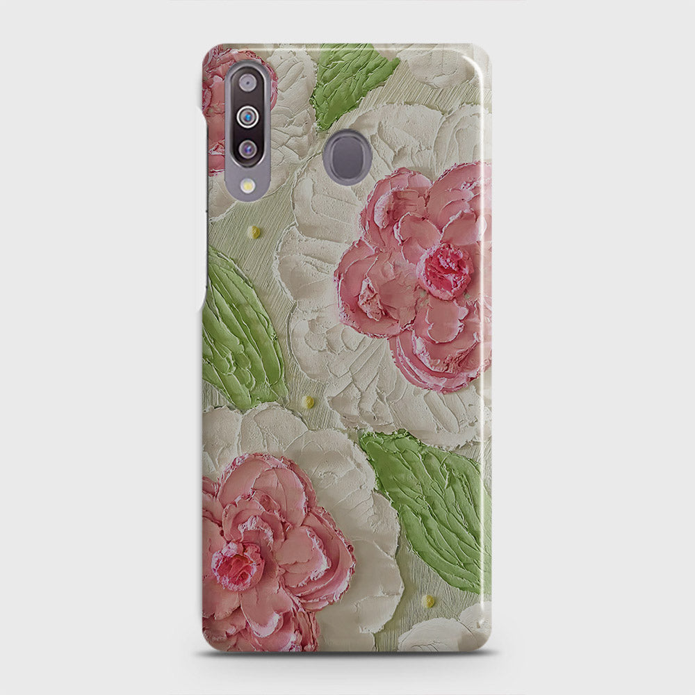 Samsung Galaxy M30 Cover - Floral Series - Design 13 - Green - Matte Finish - Snap On Hard Case with LifeTime Colors Guarantee