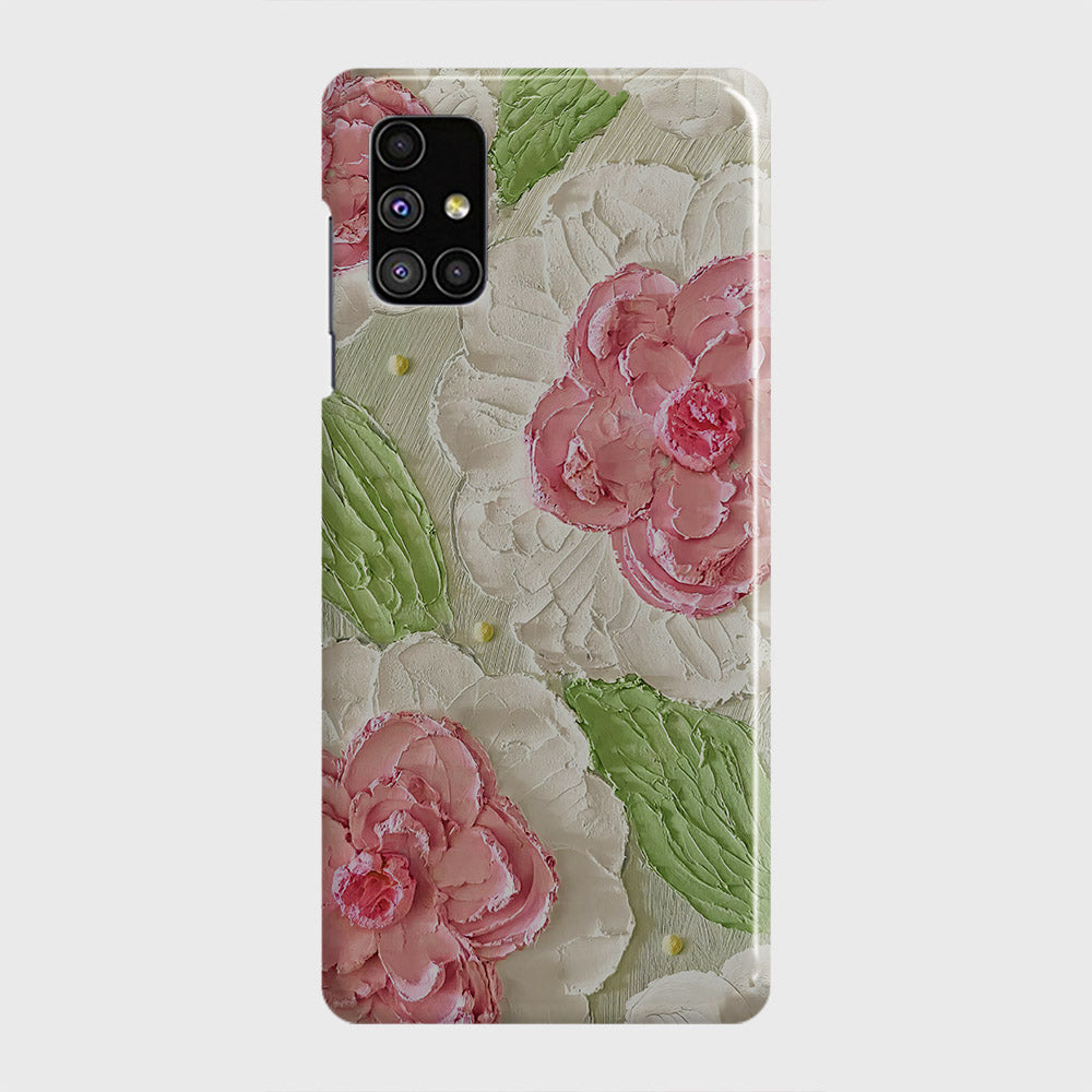 Samsung Galaxy M51 Cover - Floral Series - Design 13 - Green - Matte Finish - Snap On Hard Case with LifeTime Colors Guarantee