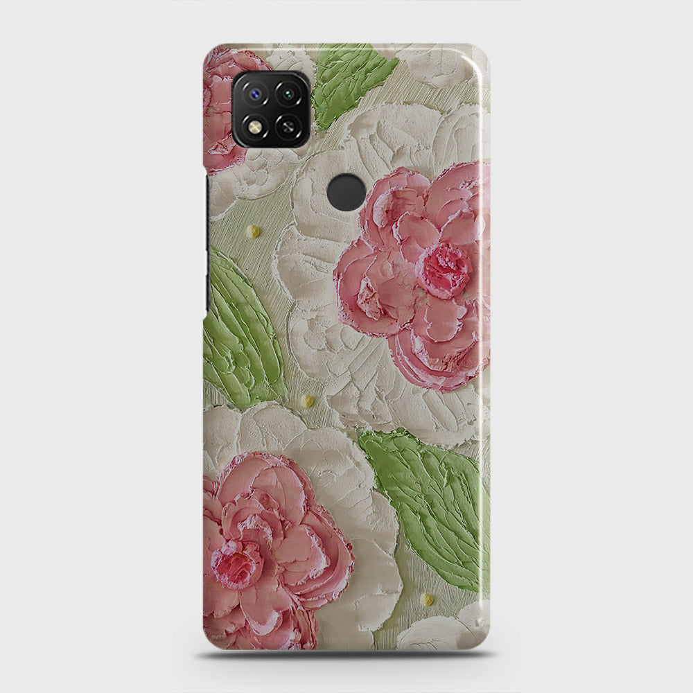 Xiaomi Redmi 9C Cover - Floral Series - Design 13 - Green - Matte Finish - Snap On Hard Case with LifeTime Colors Guarantee