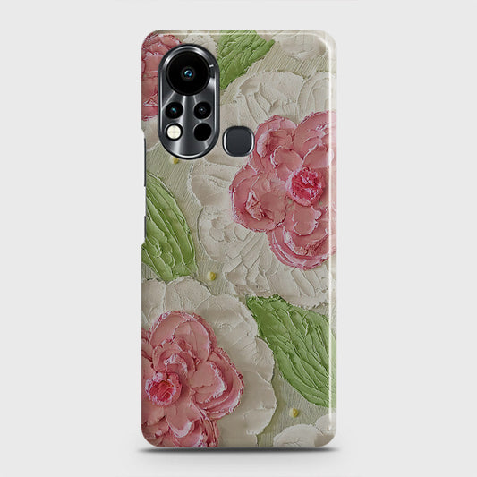 Infinix Hot 11s Cover - Floral Series - Design 13 - Green - Matte Finish - Snap On Hard Case with LifeTime Colors Guarantee