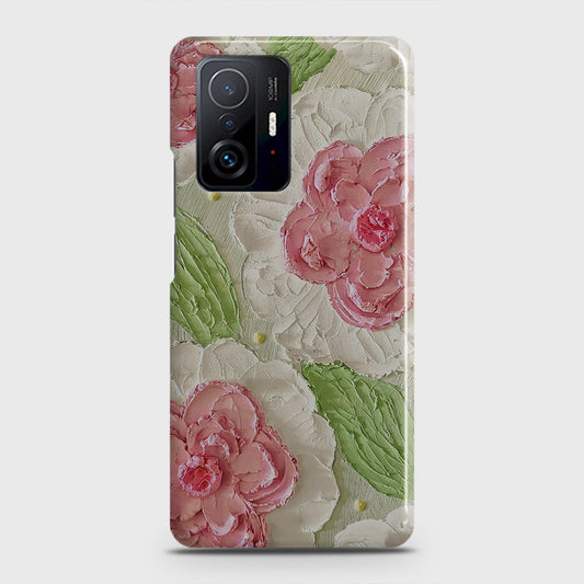 Xiaomi 11T Pro Cover - Floral Series - Design 13 - Green - Matte Finish - Snap On Hard Case with LifeTime Colors Guarantee