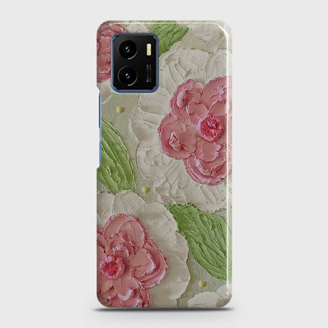 Vivo Y15s Cover - Floral Series - Design 13 - Green - Matte Finish - Snap On Hard Case with LifeTime Colors Guarantee