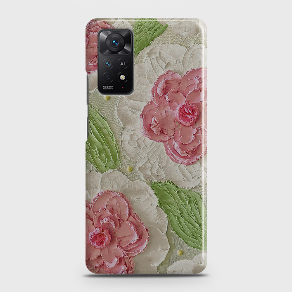 Xiaomi Redmi Note 11 Cover - Floral Series - Design 13 - Green - Matte Finish - Snap On Hard Case with LifeTime Colors Guarantee