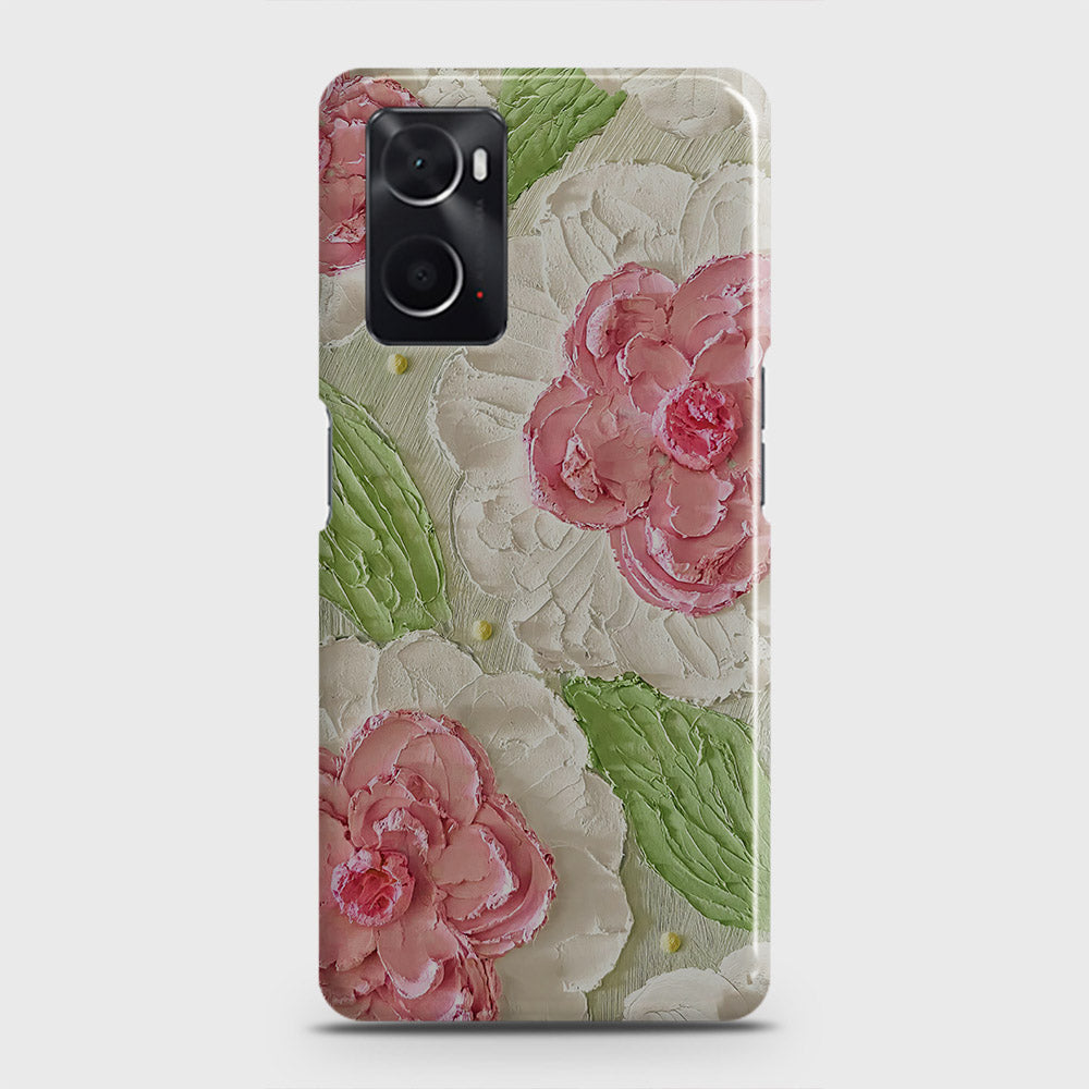Oppo A36 Cover - Floral Series - Design 13 - Green - Matte Finish - Snap On Hard Case with LifeTime Colors Guarantee