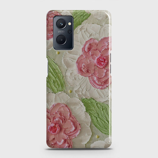 Realme 9i Cover - Floral Series - Design 13 - Green - Matte Finish - Snap On Hard Case with LifeTime Colors Guarantee