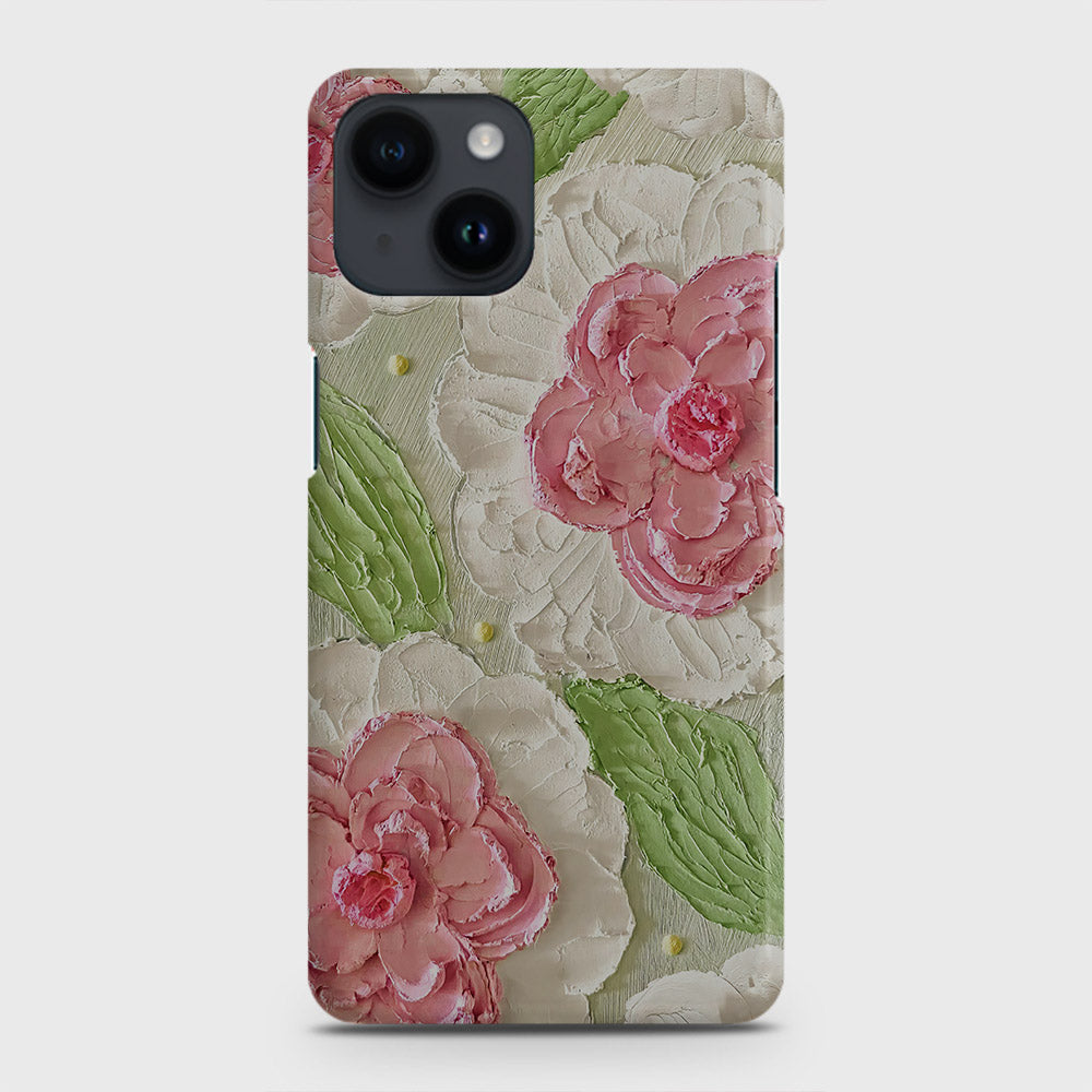 iPhone 14 Cover - Floral Series - Design 13 - Green - Matte Finish - Snap On Hard Case with LifeTime Colors Guarantee