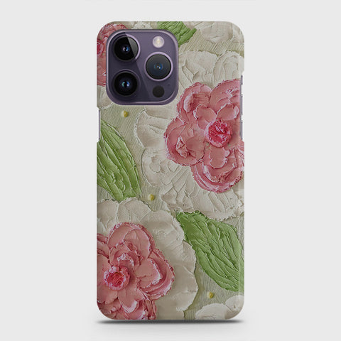 iPhone 14 Pro Max Cover - Floral Series - Design 13 - Green - Matte Finish - Snap On Hard Case with LifeTime Colors Guarantee