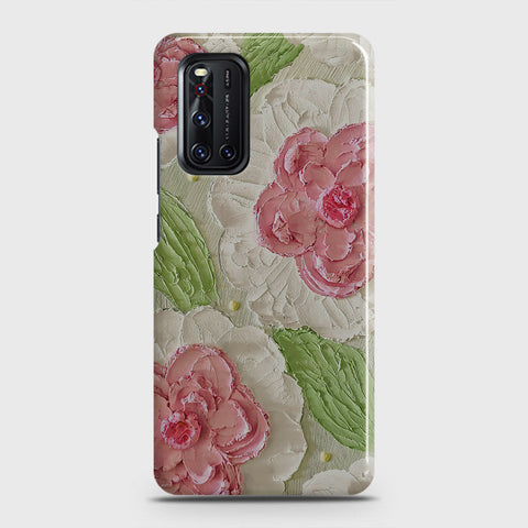 Vivo V19  Cover - Floral Series - Design 13 - Green - Matte Finish - Snap On Hard Case with LifeTime Colors Guarantee