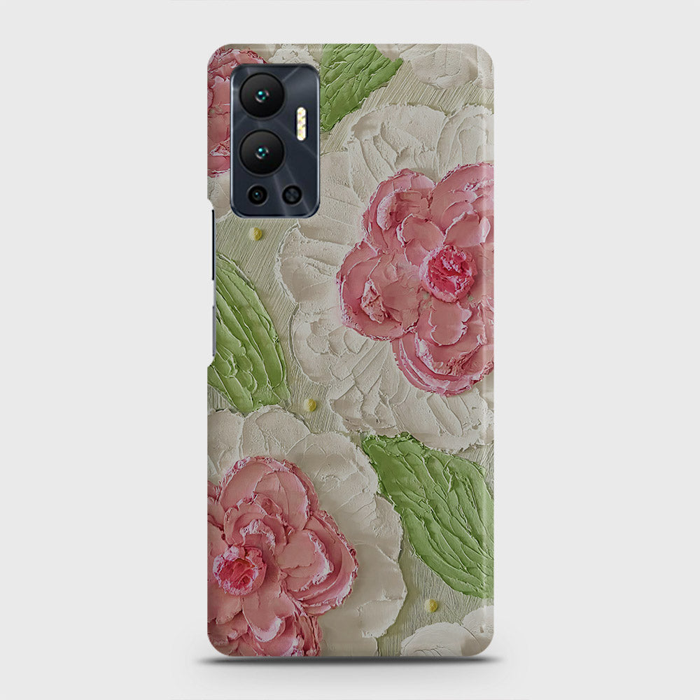 Infinix Hot 12 Cover - Floral Series - Design 13 - Green - Matte Finish - Snap On Hard Case with LifeTime Colors Guarantee