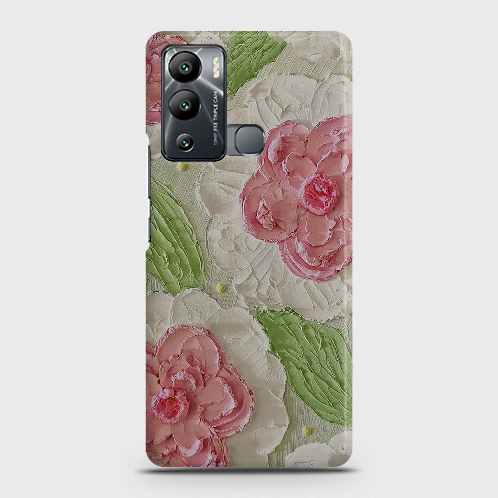 Infinix Hot 12i Cover - Floral Series - Design 13 - Green - Matte Finish - Snap On Hard Case with LifeTime Colors Guarantee